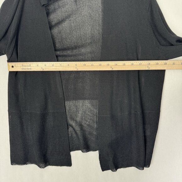 Eileen Fisher Sweater Womens Medium Black Cardigan Open Capsule Neutral Layering - Picture 14 of 15